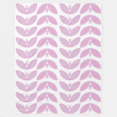 Schaduwen van het roze abstracte bloempatroon op w fleece deken (Voorkant)