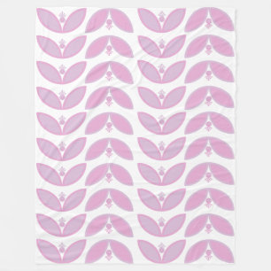 Schaduwen van het roze abstracte bloempatroon op w fleece deken