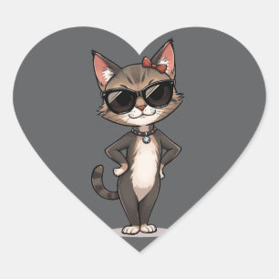 Schaduwen van onafhankelijkheid hart sticker