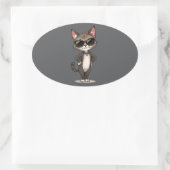 Schaduwen van onafhankelijkheid ovale sticker (Tas)