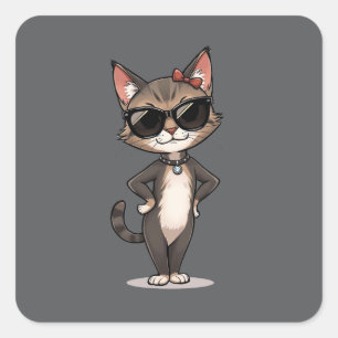 Schaduwen van onafhankelijkheid vierkante sticker