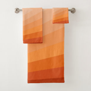 Schaduwen van Oranje geometrische Abstracte kunst Bad Handdoek