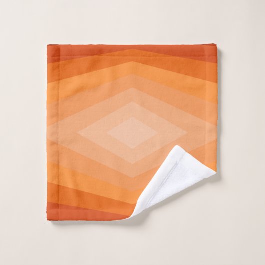 Schaduwen van Oranje geometrische Abstracte kunst Bad Handdoek (Wasdoekje)