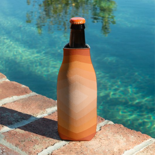 Schaduwen van Oranje geometrische Abstracte kunst Flesjeskoeler (Insitu Zwembad)