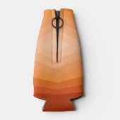 Schaduwen van Oranje geometrische Abstracte kunst Flesjeskoeler (Achterkant)