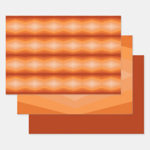Schaduwen van Oranje geometrische Abstracte kunst Inpakpapier Vel