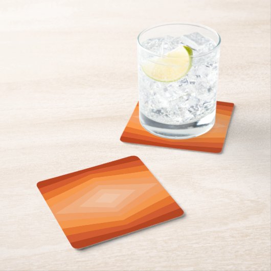 Schaduwen van Oranje geometrische Abstracte kunst Kartonnen Onderzetters (Insitu)