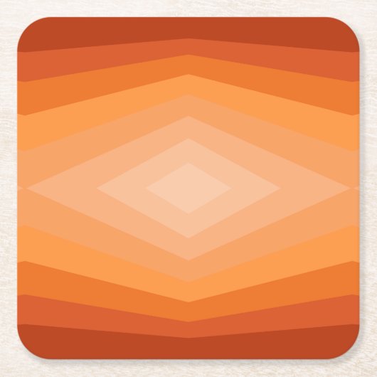 Schaduwen van Oranje geometrische Abstracte kunst Kartonnen Onderzetters (Voorkant)