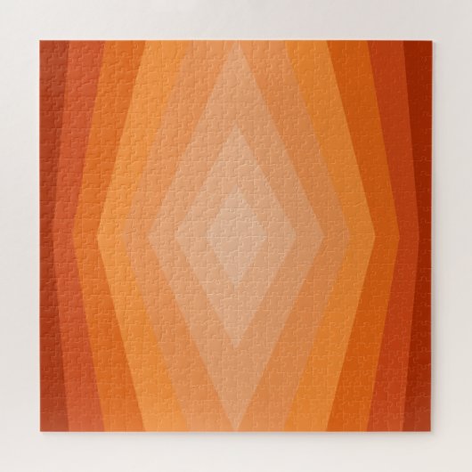 Schaduwen van Oranje geometrische Abstracte kunst Legpuzzel (Horizontaal)