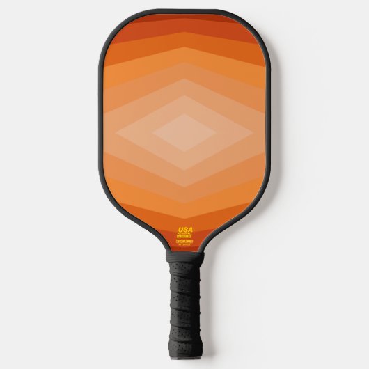 Schaduwen van Oranje geometrische Abstracte kunst Pickleball Paddle (Voorkant)