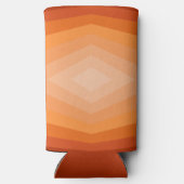 Schaduwen van Oranje geometrische Abstracte kunst Seltzer Blikjeskoeler (Achterkant)