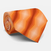 Schaduwen van Oranje geometrische Abstracte kunst Stropdas (Opgerold)