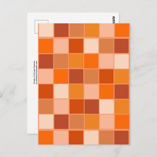 Schaduwen van Oranje Vierkanten Briefkaart (Voorkant / Achterkant)