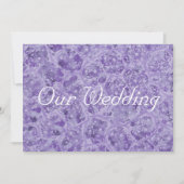 Schaduwen van Paarse bruiloft uitnodigingen, op ma Kaart (Voorkant)