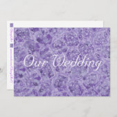 Schaduwen van Paarse bruiloft uitnodigingen, op ma Kaart (Voorkant / Achterkant)