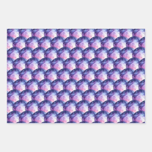 Schaduwen van Paarse bubbels Inpakpapier Vel (Voorkant)