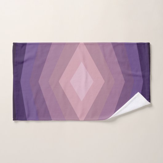 Schaduwen van Paarse geometrische Abstracte kunst Bad Handdoek (Handdoek)
