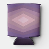 Schaduwen van Paarse geometrische Abstracte kunst Blikjeskoeler (Voorkant)