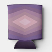 Schaduwen van Paarse geometrische Abstracte kunst Blikjeskoeler (Achterkant)