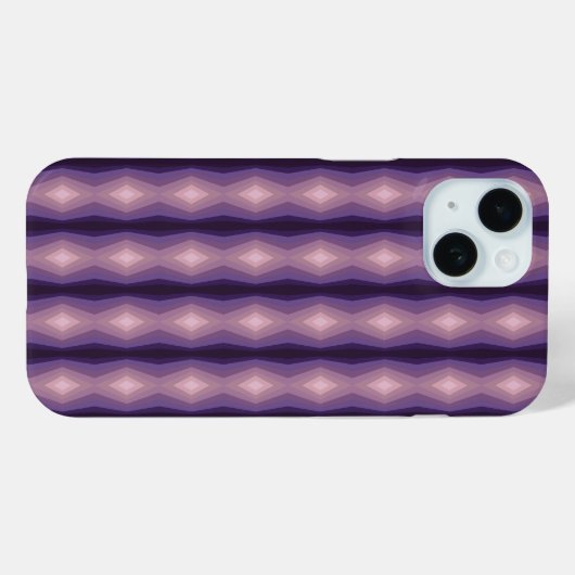Schaduwen van Paarse geometrische Abstracte kunst Case-Mate iPhone Case (Achterkant (horizontaal))
