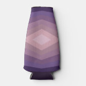 Schaduwen van Paarse geometrische Abstracte kunst Flesjeskoeler (Voorkant)