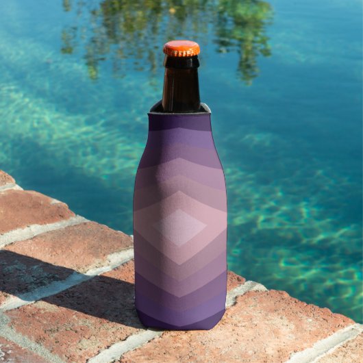 Schaduwen van Paarse geometrische Abstracte kunst Flesjeskoeler (Insitu Zwembad)