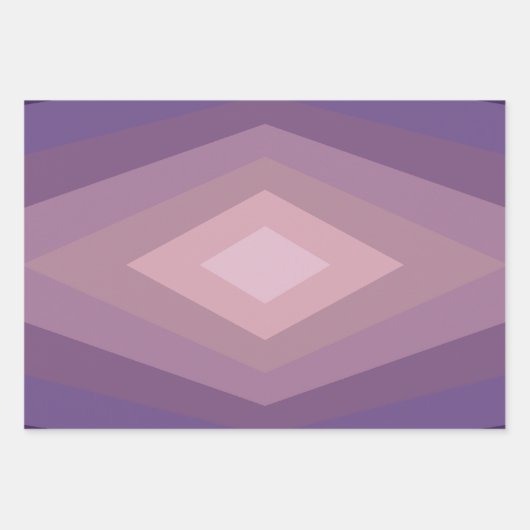 Schaduwen van Paarse geometrische Abstracte kunst Inpakpapier Vel (Voorkant 2)