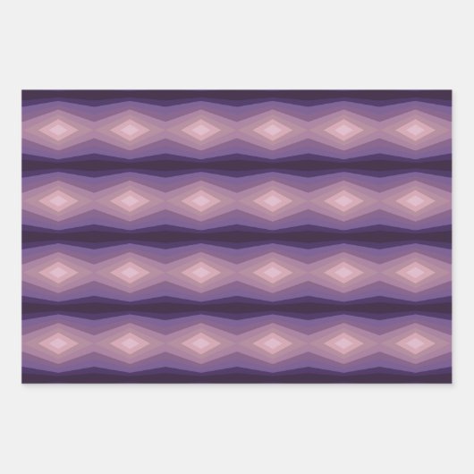 Schaduwen van Paarse geometrische Abstracte kunst Inpakpapier Vel (Voorkant)