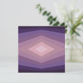 Schaduwen van Paarse geometrische Abstracte kunst Kaart (Staand voorkant)