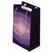 Schaduwen van Paarse geometrische Abstracte kunst Klein Cadeauzakje (Achterkant Gekanteld)