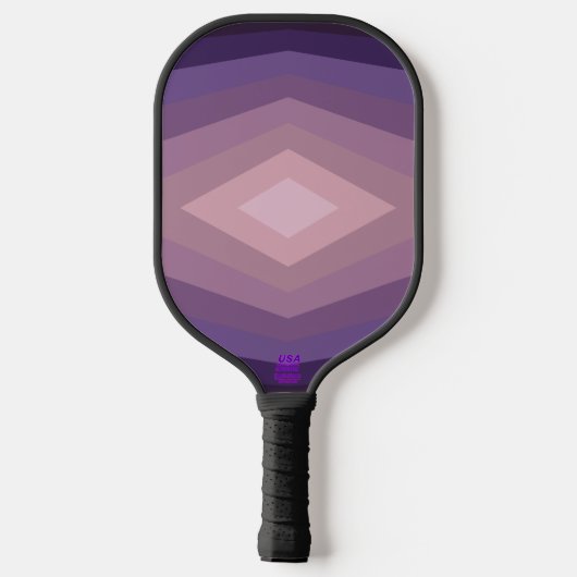 Schaduwen van Paarse geometrische Abstracte kunst Pickleball Paddle (Achterkant)