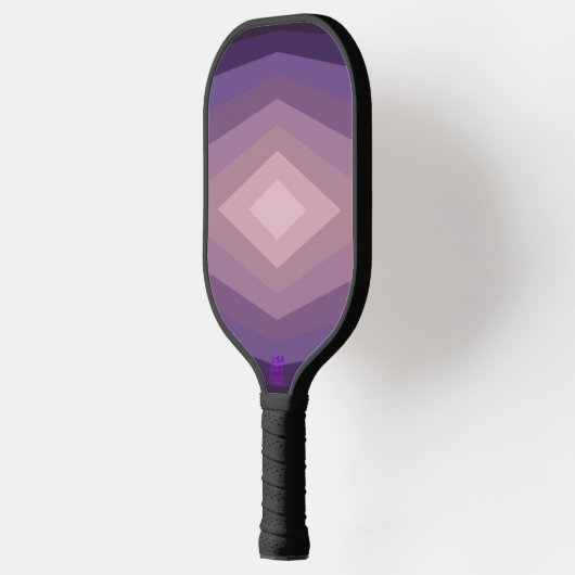 Schaduwen van Paarse geometrische Abstracte kunst Pickleball Paddle (Links)