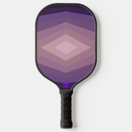 Schaduwen van Paarse geometrische Abstracte kunst Pickleball Paddle