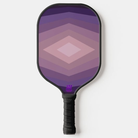 Schaduwen van Paarse geometrische Abstracte kunst Pickleball Paddle (Voorkant)