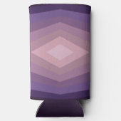Schaduwen van Paarse geometrische Abstracte kunst Seltzer Blikjeskoeler (Achterkant)