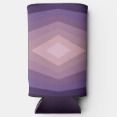 Schaduwen van Paarse geometrische Abstracte kunst Seltzer Blikjeskoeler (Voorkant)