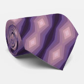 Schaduwen van Paarse geometrische Abstracte kunst Stropdas (Opgerold)