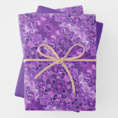 Schaduwen van Paarse, roze en witte wervelpatroon Inpakpapier Vel (In situ)