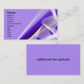 Schaduwen van Paarse stralen en golven Visitekaartje (Voorkant / Achterkant)