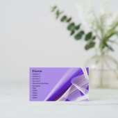 Schaduwen van Paarse stralen en golven Visitekaartje (Staand voorkant)