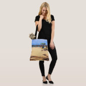 Schaduwen van palmbomen tote bag (Op model)
