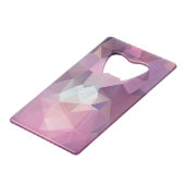 Schaduwen van roze Abstracte piramide Creditkaart Flessenopener (Voorkant Gekanteld)
