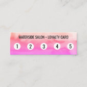 Schaduwen van roze Abstracte Waterverf 5 Klantenkaartje (Voorkant)