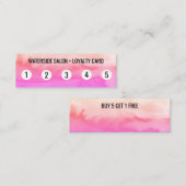 Schaduwen van roze Abstracte Waterverf 5 Klantenkaartje (Voorkant / Achterkant)