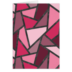 Schaduwen van roze gekleurd glas