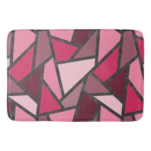 Schaduwen van roze gekleurd glas badmat (Voorkant)
