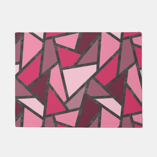 Schaduwen van roze gekleurd glas deurmat (Voorkant)