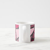 Schaduwen van roze gekleurd glas espresso kop (Achterkant)