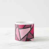 Schaduwen van roze gekleurd glas espresso kop (Voorkant)