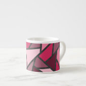 Schaduwen van roze gekleurd glas espresso kop (Voorkant rechts)